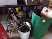 Group With Beehive Parts, Pith Helmet, Smoker and Honey Extractor (110 Volt