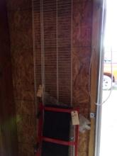 Wire Shelving, 33'' to 112'', (4) Pieces and Some Backets, Includes Creeper