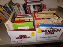 (2) Boxes of Craft Books and Remaining Books on Table Top (Craftroom)