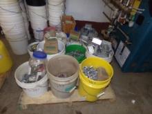 (14) Containers Of Electrical Supplies, Boxes, Straps, Clamps, Outlets, Etc