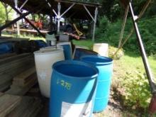 (9) Plastic Barrels, Some Without Heads (Outside 1st Shed)