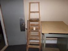 4' and 6' Wood Step Ladders  (Ft Print Room)