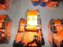 (3) Orange Ratchet Load Straps (3 x Bid Price)