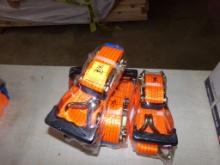 (4) Orange Ratchet Load Straps (4 x Bid Price)