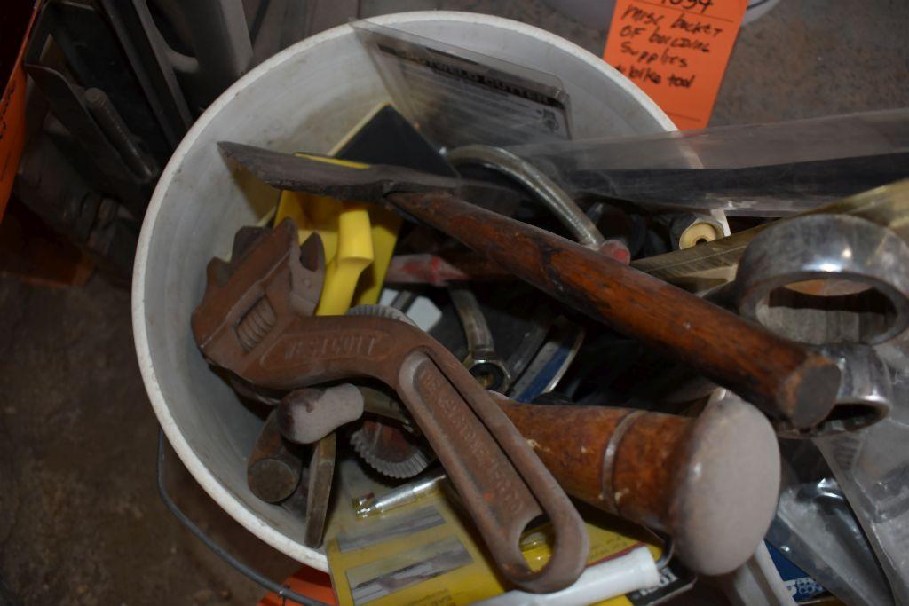 MISC. TOOLS - SOME VINTAGE, IN BUCKET,
