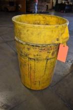 (2) LARGE YELLOW GARBAGE CANS