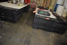 (4) STACKS - 34 TOTAL OF PLASTIC 40" x 48" SKIDS -