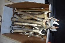 BIN OF ASSORTED COMBINATION WRENCHES