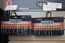 (3) 24 COUNT PACKAGES OF DURACELL POWER BOOST AA