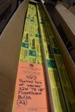 PARTIAL BOX OF WERKER 32W T8 48" FLUORESCENT BULBS