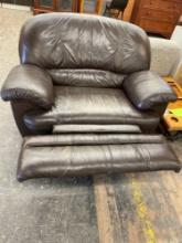 Plush leather recliner