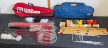 Wilson Badminton sports Kit and Sportcraft Croquet Set