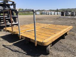 (2) 43in x 82in Wooden Material Flatbed Carts.