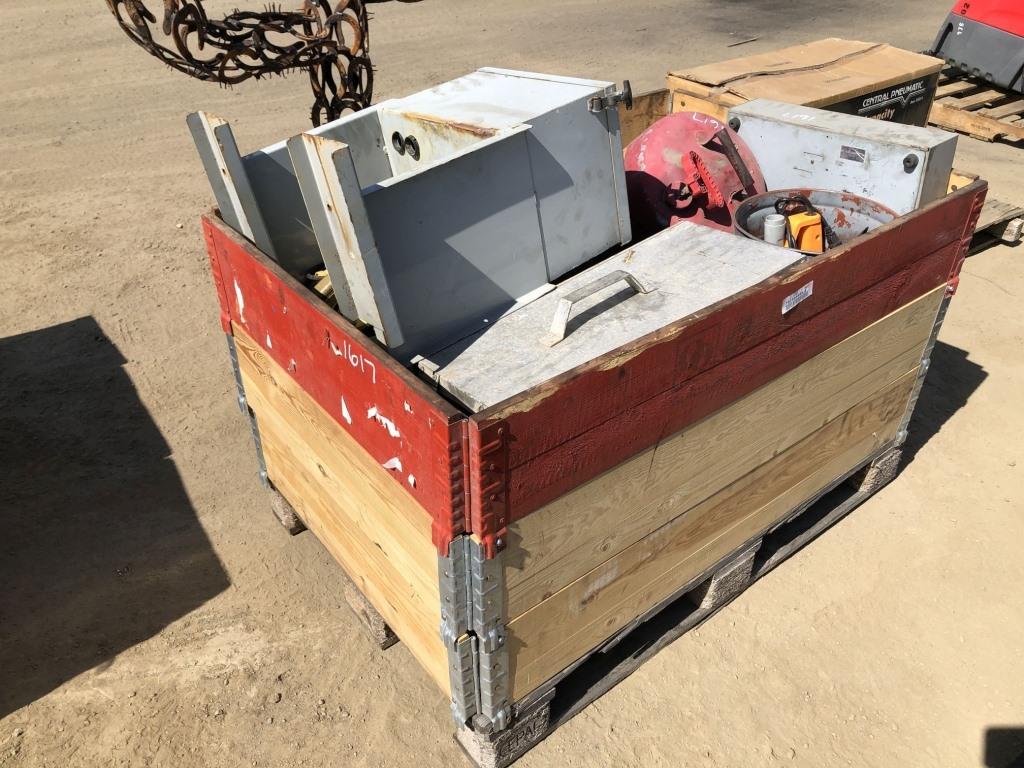 Crate of Misc Items, Including Tool Boxes,