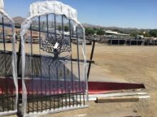 Unused 48in Wrought Iron Man Gate w/Tree of Life