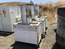 (3) Mobile Sanitation Stations w/Storage Cabinets.