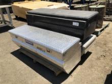 (3) Aluminum Diamond Plate Truck Bed Tool Boxes.