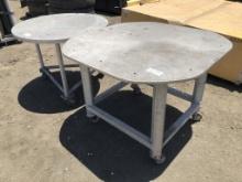 (2) Rolling Aluminum Welding Work Tables.