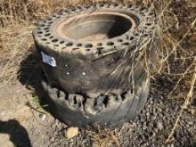 (2) Misc Solid 33-12-16 Tires & 8-Lug Rims.