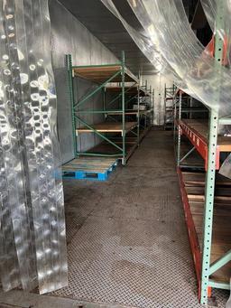 Large Walk In Cooler Unit with Plastic Strip Curtain