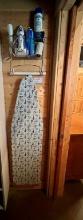 Wall Rack with Iron, Ironing Board, and more