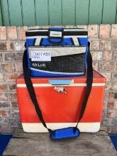 Vintage Cooler Chest And Airlok Zipperless Tote