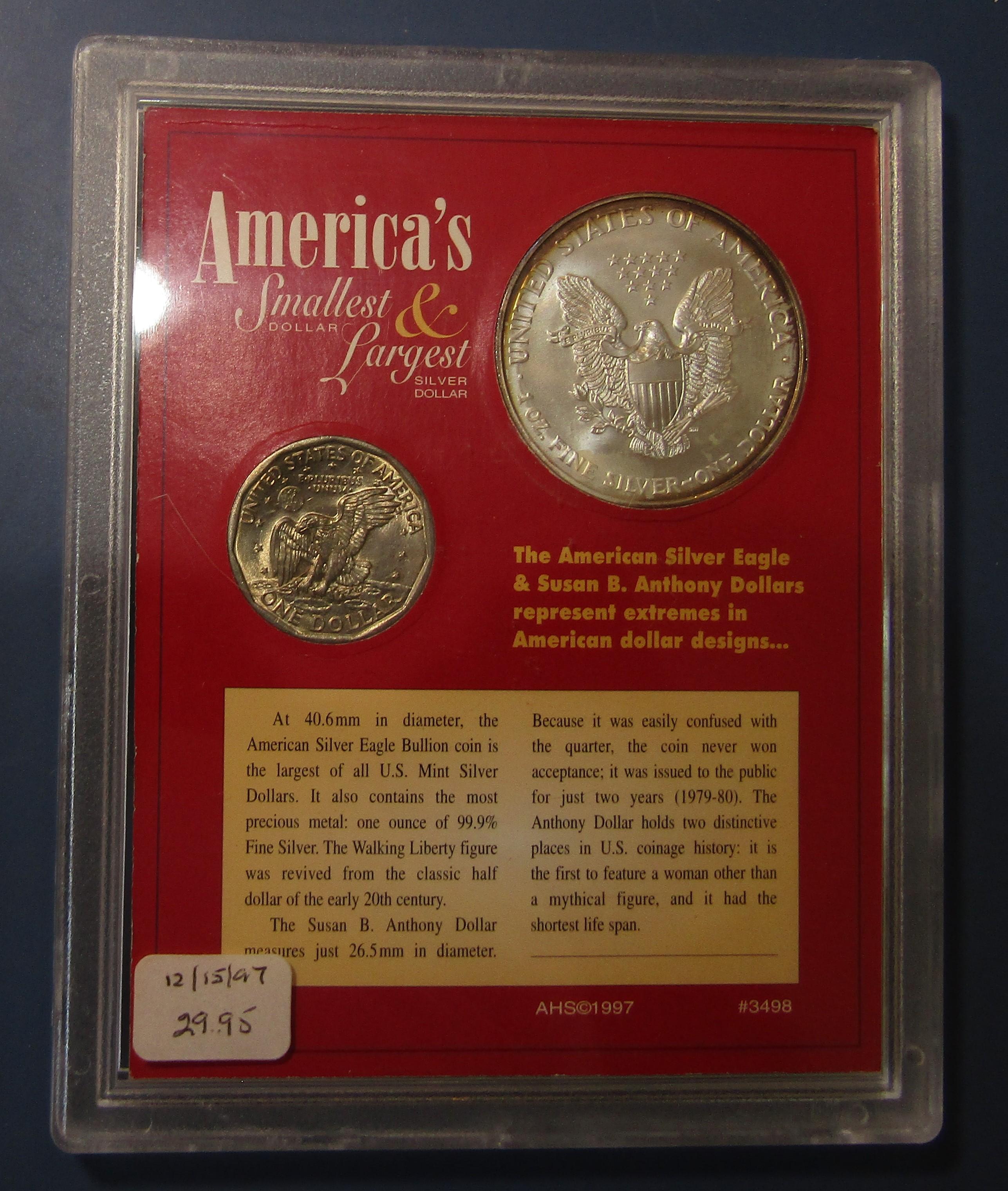 AMERICA'S SMALLEST & LARGEST DOLLARS (2 COINS)