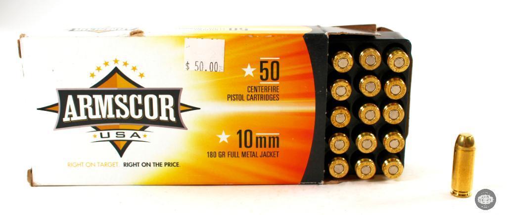 50 Rounds Armscor 10mm 180gr FMJ Ammunition