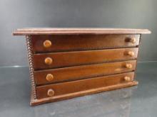 4 Drawer Oak Spool Cabinet