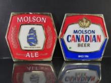 Lot of (2) Molson Beer Signs