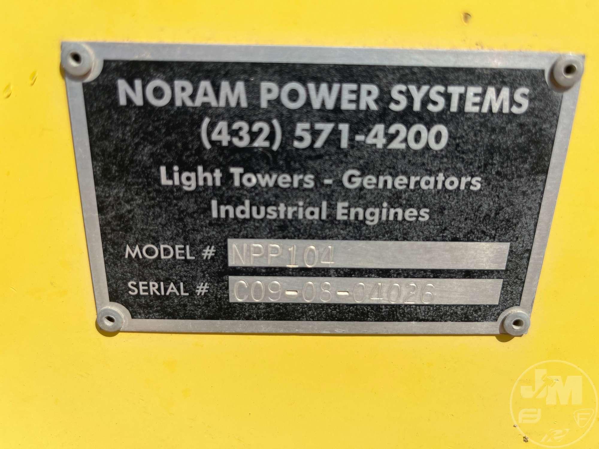 NORAM POWER SYSTEMS NPP104 4 BULB LIGHT TOWER SN: 0090804026