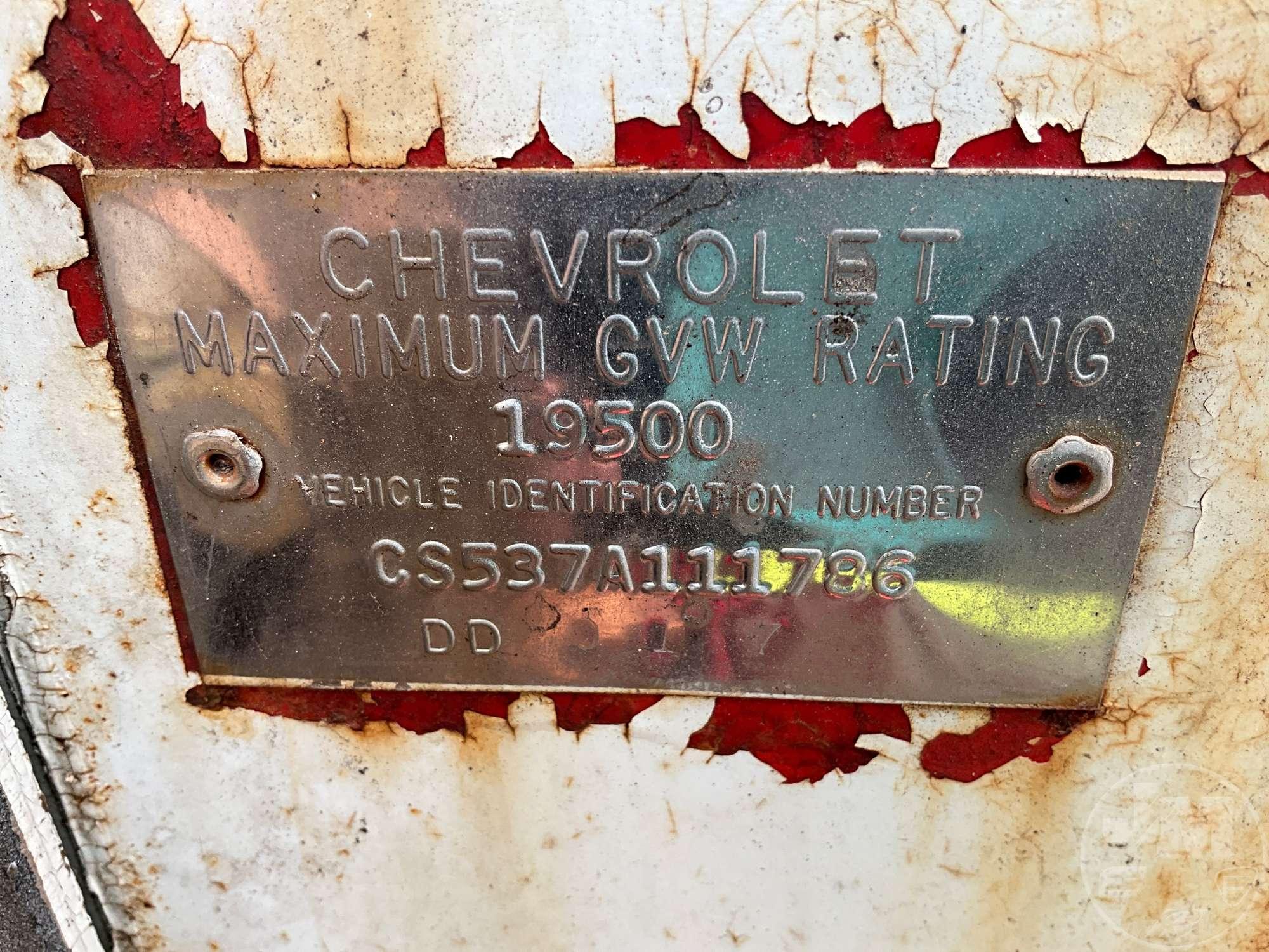 1967 CHEVROLET C50 ROUSTABOUT TRUCK S  VIN: CS537A111786