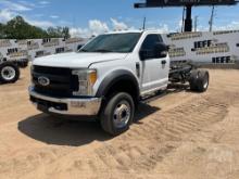 2017 FORD F-550 SINGLE AXLE VIN: 1FDUF5GY9HEE28278 CAB & CHASSIS