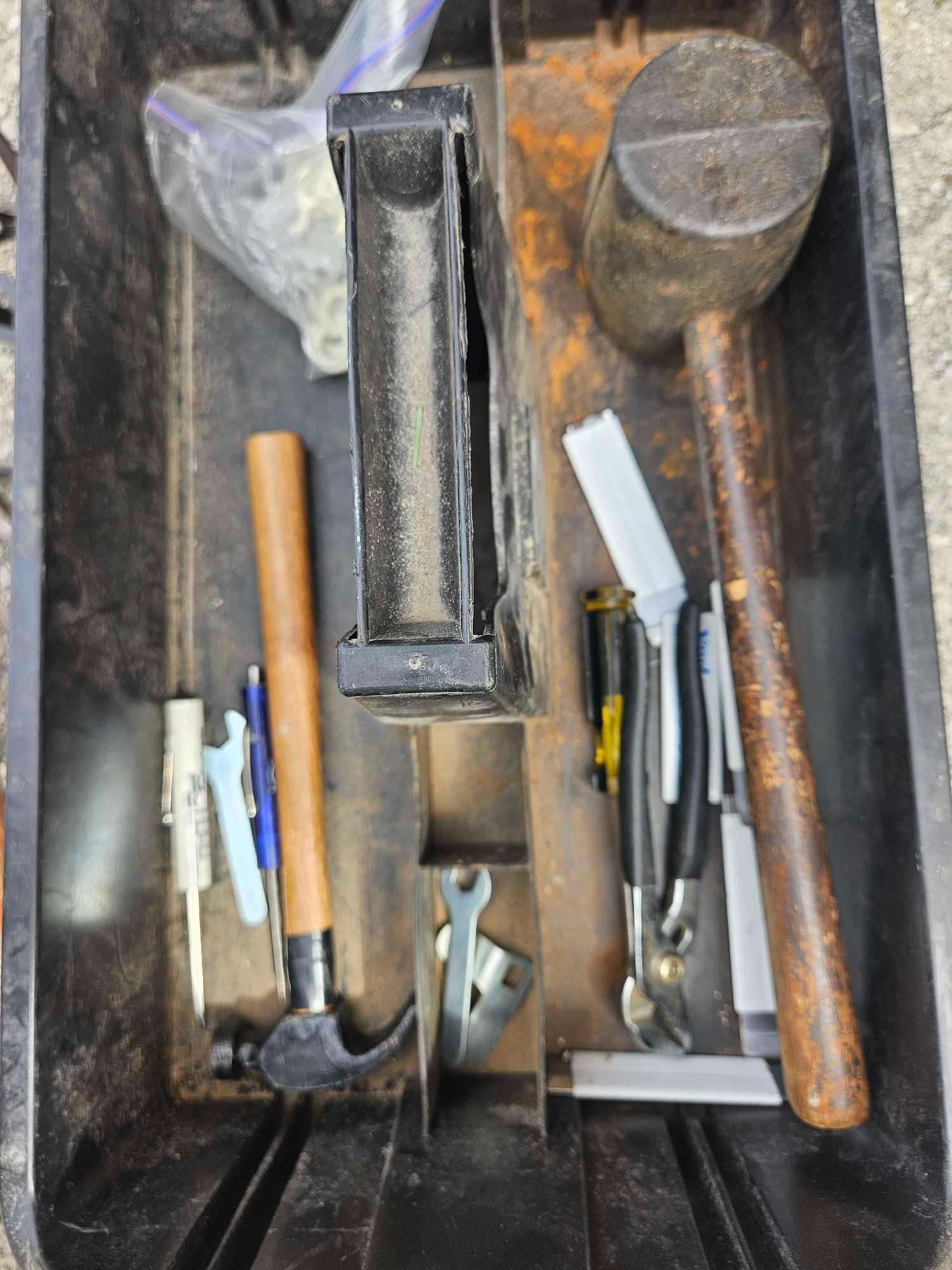 Craftsman Hammer, and Tote of tools