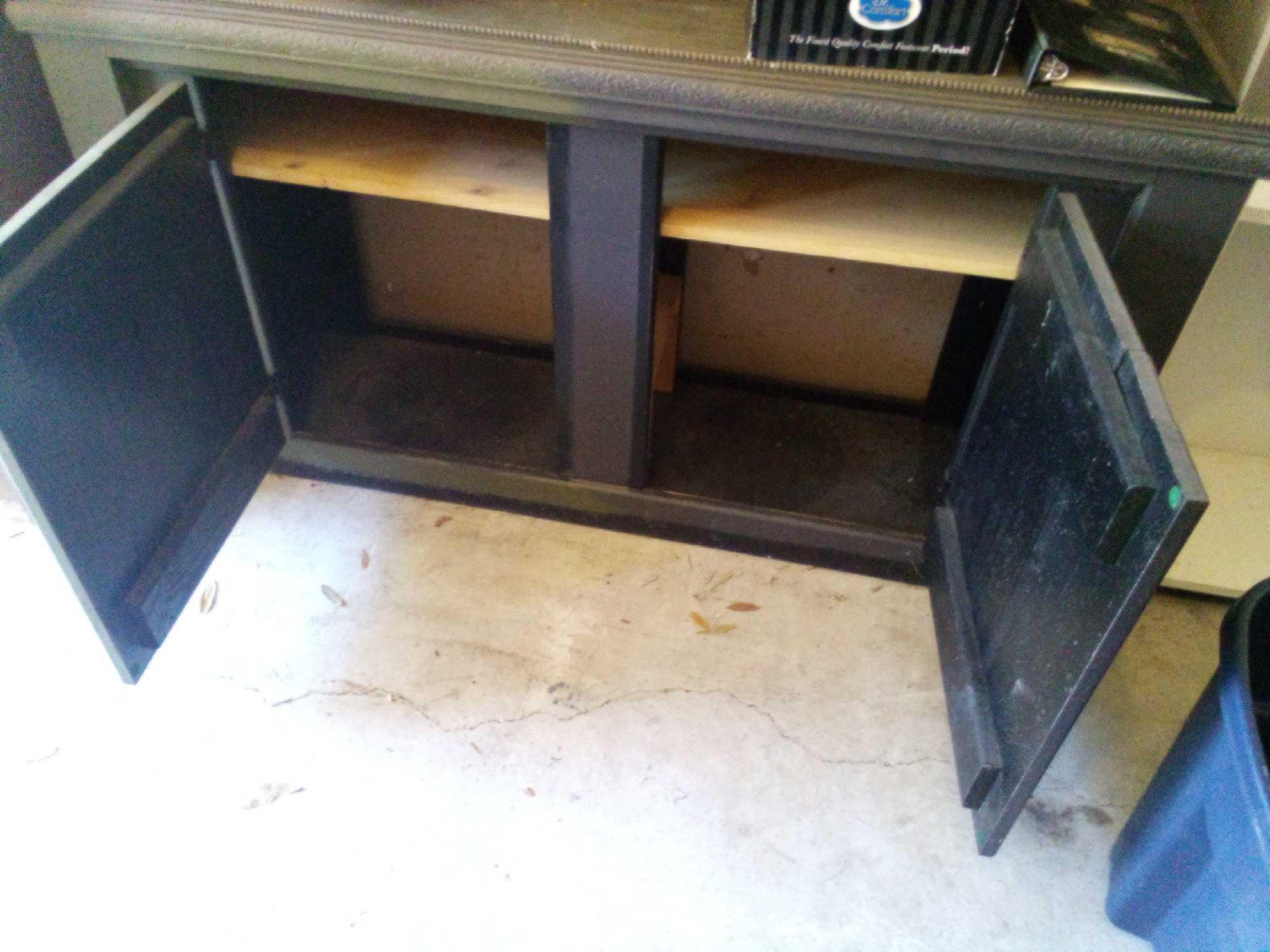 Scrap Wood in the shape of a vintage entertainment center!