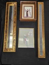 Decor wall mirror grouping including vintage