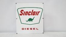 Original Sinclair Diesel Porcelain Gas Pump Plate