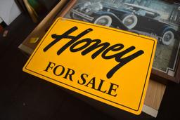 Honey for Sale Metal Sign