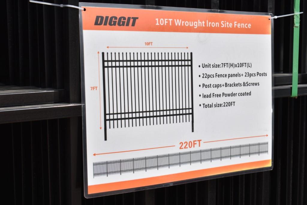 Diggit 10' x 7' 22 Piece Fence Panel Set