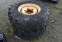 2 Armstrong 16.9-24 Tires on 8 Lug Rims