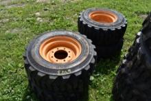 4 Forerunner 12-16.5 Skid Steer Tires on 8 Lug Rims