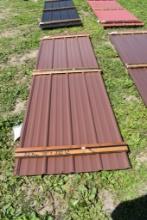 22 Pieces of 10' Brown Corrugated Metal Paneling