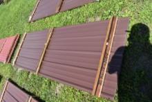 20 Pieces of 10' Brown Corrugated Metal Paneling