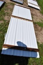 36 Pieces of 10' White Corrugated Metal Paneling