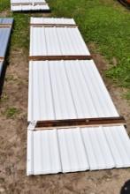 31 Pieces of 12' White Corrugated Metal Paneling