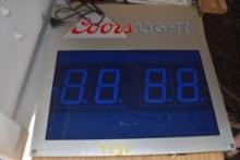 Coors Light Price Board