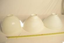 2 Milk Glass Lamp Shades and White Glass Lamp Shades