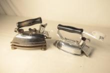 2 Vintage Clothes Irons