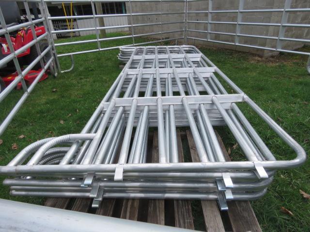 CATTLE CORRAL - GALVANIZED 10 PANEL 12FT SECTIONS