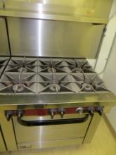 Southbend stove w/6 burners and oven, natural gas